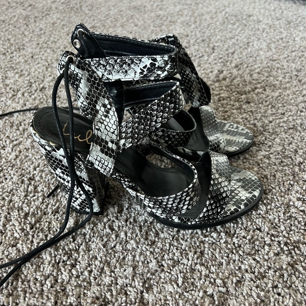 Snake skin heels